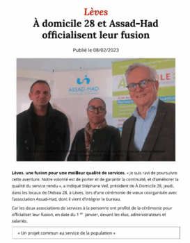 A Domicile 28 et Humensia officialisent leur fusion
